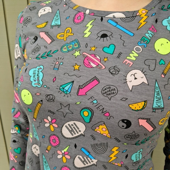 Cat & Jack Girl's Patterned Skater Dress, Sz. L - Picture 5 of 5